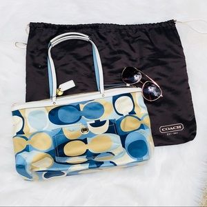 COACH Blue & Bubbly Tote